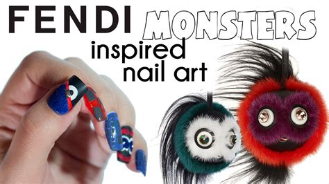 fendi monster nail art|FENDI MONSTERS NAIL ART (HALLOWEEN) .